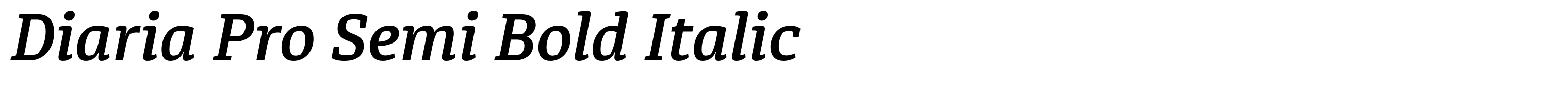 Diaria Pro Semi Bold Italic